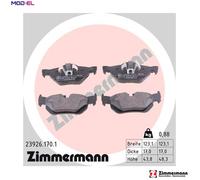 Brake pads 23926.170.1 ZIMMERMANN for BMW 3 Touring 3 X1 1 Coupe 3 Coupe 1