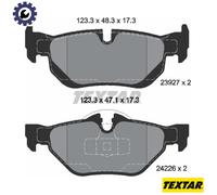 Brake Pads Set Rear Textar 2392701 2288891 2288894 2409257 2409259 34212288891