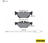 TEXTAR 2392707 Brake pad set