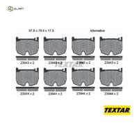 For Mercedes Genuine OE Textar Brake Pads Full Set Of 4 Front 2394301