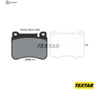 Textar Front Brake Pad Set 2394501 – Genuine OE, Full Set of 4 for Mercedes – 1 Year Warranty