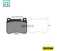 Textar Front Brake Pad Set 2394501 – Genuine OE, Full Set of 4 for Mercedes – 1 Year Warranty