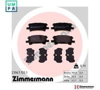 ZIMMERMANN Brake Pad Set 23967.155.1 for Lexus RX 2GR-FE 3.5L / 1MZ-FE 3.0L