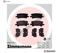 ZIMMERMANN Brake Pad Set 23967.155.1 for Lexus RX 2GR-FE 3.5L / 1MZ-FE 3.0L