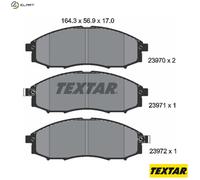 TEXTAR 2397001 Brake Pads Set Front for Nissan Navara NP300