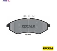 Textar 2397401 Front Axle Disc Brake Pad Set Fits Chevrolet Daewoo Proton