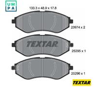 Textar 2397406 Front Axle Disc Brake Pad Set Fits Chevrolet Daewoo Proton