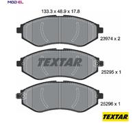 Textar 2397406 Front Axle Disc Brake Pad Set Fits Chevrolet Daewoo Proton