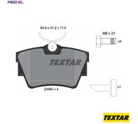 Textar Car Brake Pad Rear Caliper Screws Wear Warning Contact For Fiat 2398001