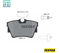 Textar Car Brake Pad Rear Caliper Screws Wear Warning Contact For Fiat 2398001