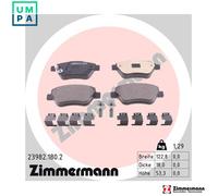 BRAKE PAD SET DISC BRAKE 23982.180.2 FOR OPEL A 13 DTC/Z 13 DTJ 1.2L 4cyl