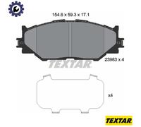 BRAKE PAD SET DISC BRAKE 2398301 FOR LEXUS 2AD-FHV/FTV 2.2L 2AR-FSE 2.5L 4cyl