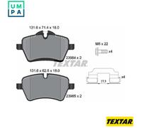 Front Textar Brake Pad Set - 2398401
