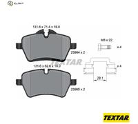 Textar Front Disc Brake Pad Set 2398404 – Fits Mini – With Accessories