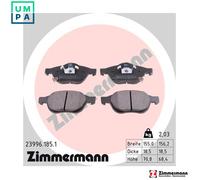 ZIMMERMANN 23996.185.1 Brake pad set