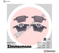 BRAKE PAD SET DISC BRAKE 24011.177.1 FOR VOLVO ASIA C583Q 2.5L 5cyl XC CLASSIC