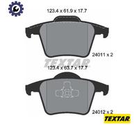 Rear Brake Pad Set Not Prepared For Wear Indicator For Volvo XC90 TEXTAR 2401101