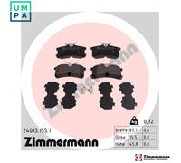 Brake pads 24013.155.1 ZIMMERMANN for TOYOTA OPEL
