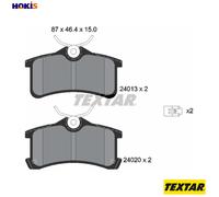 Textar 2401301 Rear Axle Disc Brake Pad Set Fits Toyota