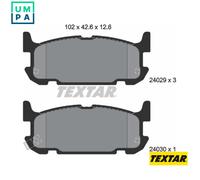 Textar 2402901 Rear Disc Brake Pad Set Fits Mazda