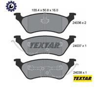 Textar Rear Brake Pads fits Chrysler Tacuma Voyager Dodge Caravan Grand RAM Van