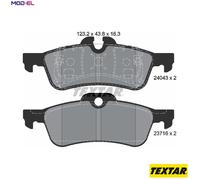 Textar Rear Brake Pads 2404301 - Genuine OE - Fits Mini FWD R56 - Full set of 4