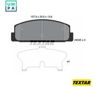 For Mazda Genuine OE Textar Brake Pads Full Set Of 4 Rear 2404501