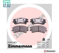 ZIMMERMANN 24046.185.1 Brake pad set