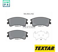 BRAKE PAD SET DISC BRAKE 2404601 FOR MAZDA L3C1/L3-VE 2.3L LF-VE/DE 2.0L 4cyl
