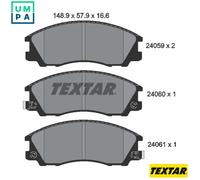 Textar Brake Pad Set 2405901 for Hyundai Terracan, JDMC Qiling/T7/Plus, Landwind