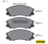 Textar Brake Pad Set 2405901 for Hyundai Terracan, JDMC Qiling/T7/Plus, Landwind
