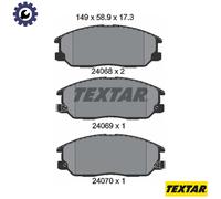 Textar Brake Pad Set 2406801 - Disc Brake for KIA Sorento I