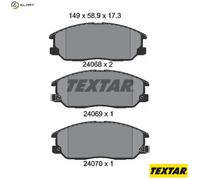 Textar Brake Pad Set 2406801 - Disc Brake for KIA Sorento I