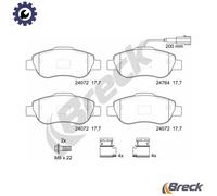 BRAKE PAD SET DISC BRAKE 24072 00 702 10 FOR FIAT 500 PANDA/Hatchback/Van 1.2L