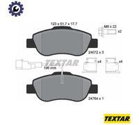 TEXTAR 2407202 Brake Pads Set Front for 500 Ka