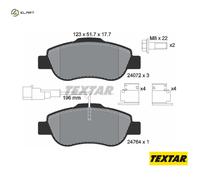 Front Brake Pad Set For Disc Fits Fiat 500 500 C Ford Ka TEXTAR 2407202