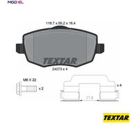 BRAKE PAD SET DISC BRAKE 2407301 FOR LANCIA 188A4/169A4.000 1.2L 4cyl YPSILON