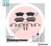 BRAKE PAD SET DISC BRAKE 24077.190.4 FOR MERCEDES-BENZ M 266.940 1.7L 4cyl