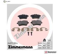 Brake pads 24077.190.4 ZIMMERMANN for MERCEDES-BENZ A-CLASS