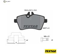 Textar Front Axle Disc Brake Pad Set 2407701 Fits Mercedes-Benz