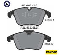 Textar Front Disc Brake Pad Set 2408401 - Genuine OE, Set of 4 - Fits Jaguar, Daimler