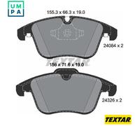 Textar Front Disc Brake Pad Set 2408401 - Genuine OE, Set of 4 - Fits Jaguar, Daimler