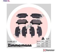 BRAKE PAD SET DISC BRAKE 24086.155.1 FOR HONDA CIVIC/VIII/Hatchback BALLADE 1.8L