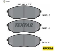 Textar Front Axle Disc Brake Pad Set 2409201 – Fits Kia Sorento