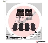 ZIMMERMANN 24098.170.3 Brake pad set