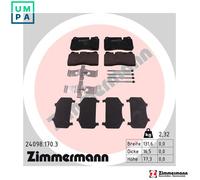 ZIMMERMANN 24098.170.3 Brake pad set