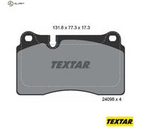 Textar Brake Pads Genuine OE Front Set 2409801 - Full Set of 4 for VW Touareg 3.0 TDI 4motion