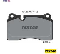 BRAKE PAD SET DISC BRAKE 2409801 FOR VW BMX/BKJ/AZZ/BRJ 3.2L 6cyl TOUAREG