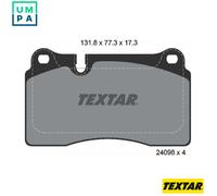 Textar Brake Pads Genuine OE Front Set 2409801 - Full Set of 4 for VW Touareg 3.0 TDI 4motion