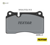 For VW Genuine OE Textar Brake Pads Full Set Of 4 Front 2409801